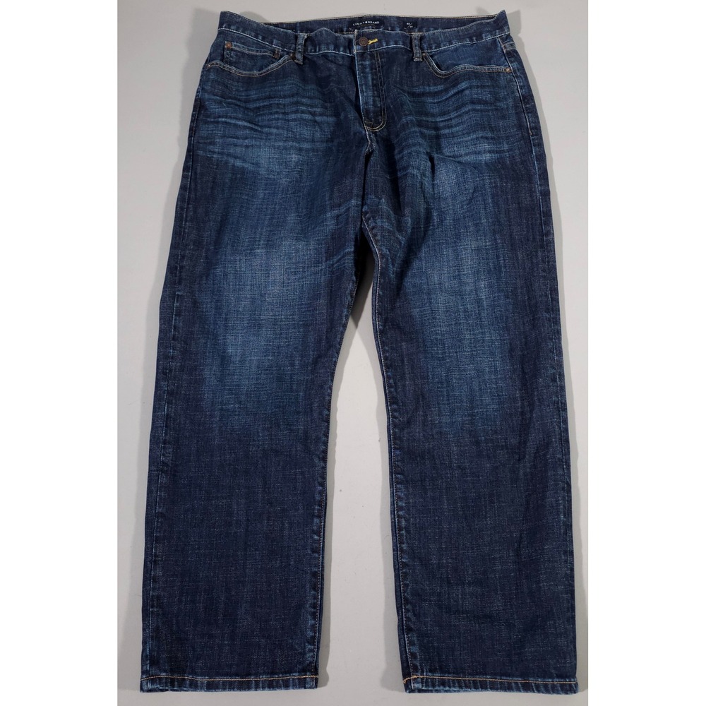 Lucky Brand Jeans Mens 40x30 Blue 329 Classic Straight Dark Wash Stretch Denim